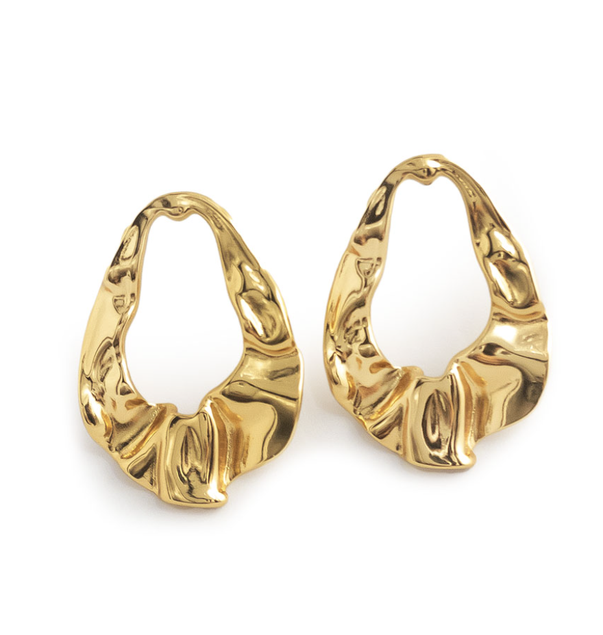 Boucles d'oreilles Feuilles d'or