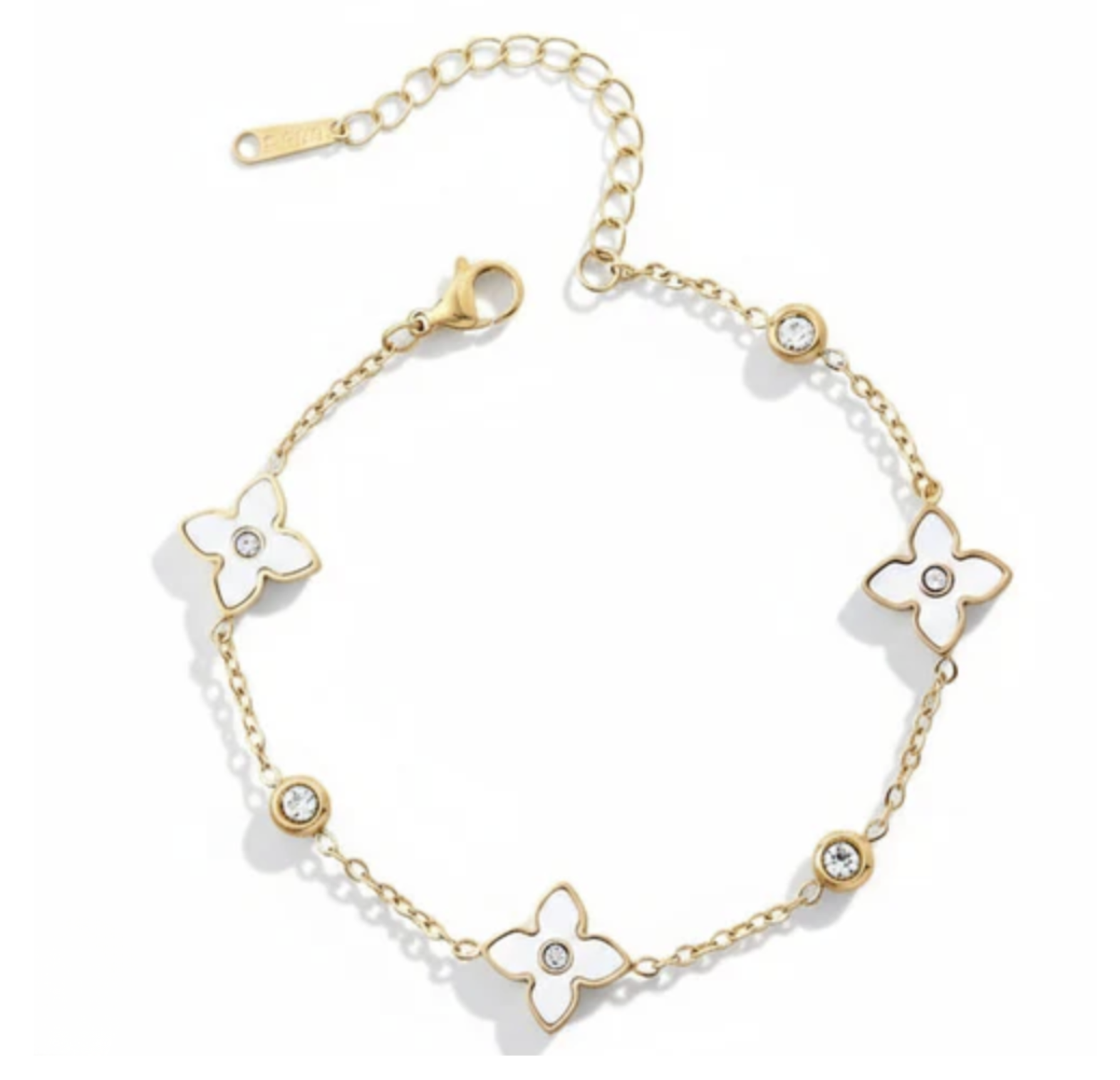 Bracelet Trèfle Blanc Impérial