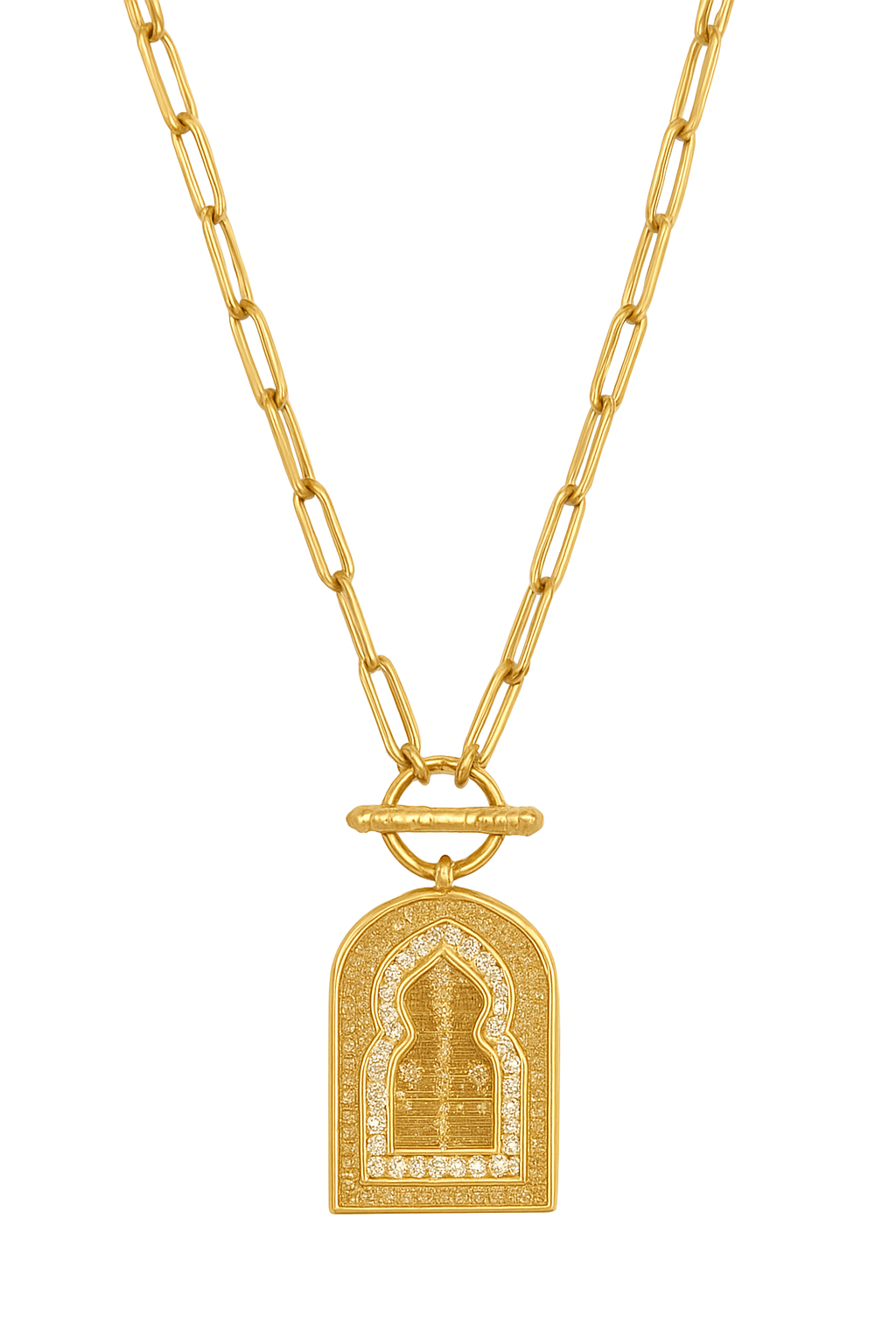 Collier oriental strass doré